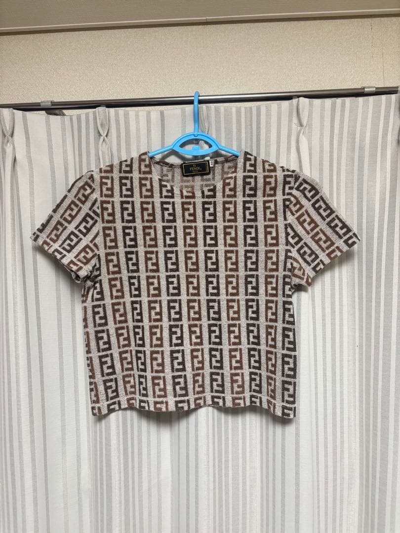 fendi フェンディ tシャツ ズッカ柄 パイル生地 42 ピチt