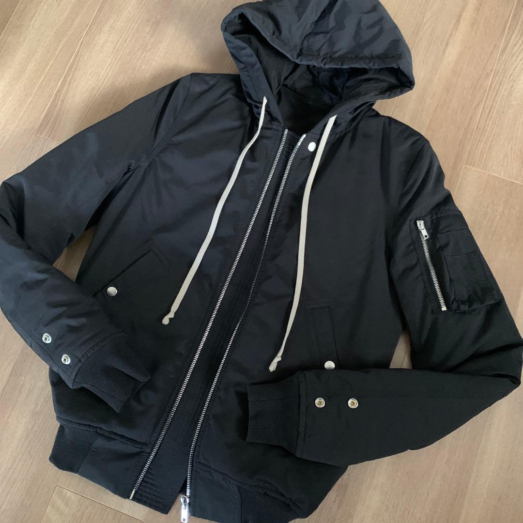 17FW Rick Owens フード MA-1 サイズ46 ダウンジャケット
