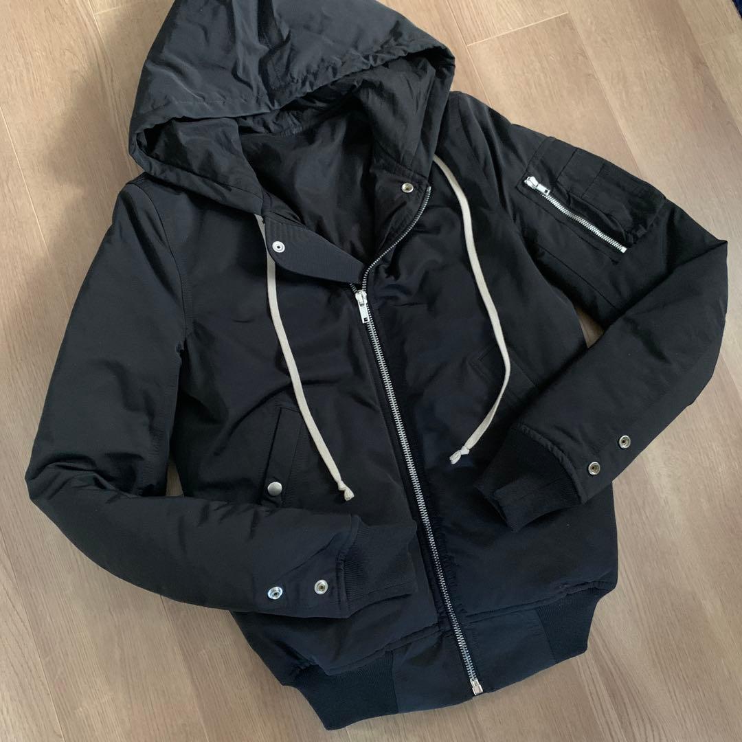 17FW Rick Owens フード MA-1 サイズ46 ダウンジャケット