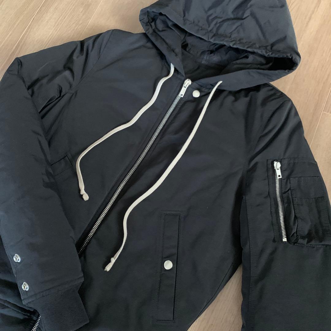 17FW Rick Owens フード MA-1 サイズ46 ダウンジャケット