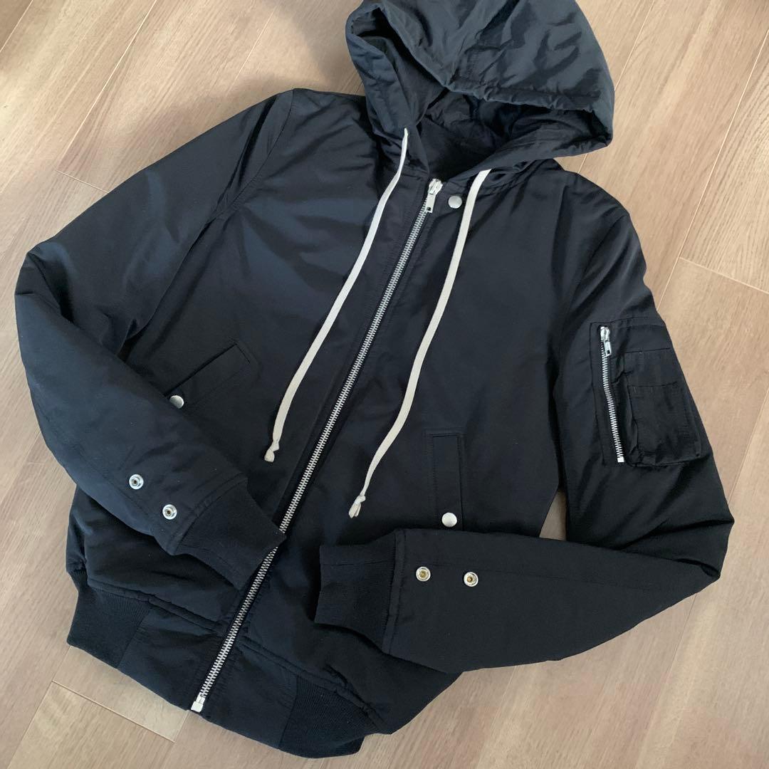 17FW Rick Owens フード MA-1 サイズ46 ダウンジャケット