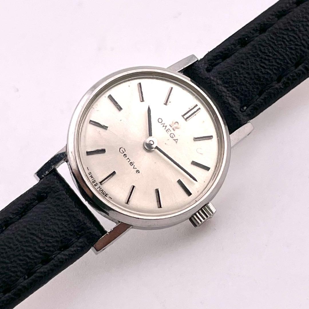 【稼働】OMEGA Geneve 手巻き時計 シルバー 腕時計 ヴィンテージ
