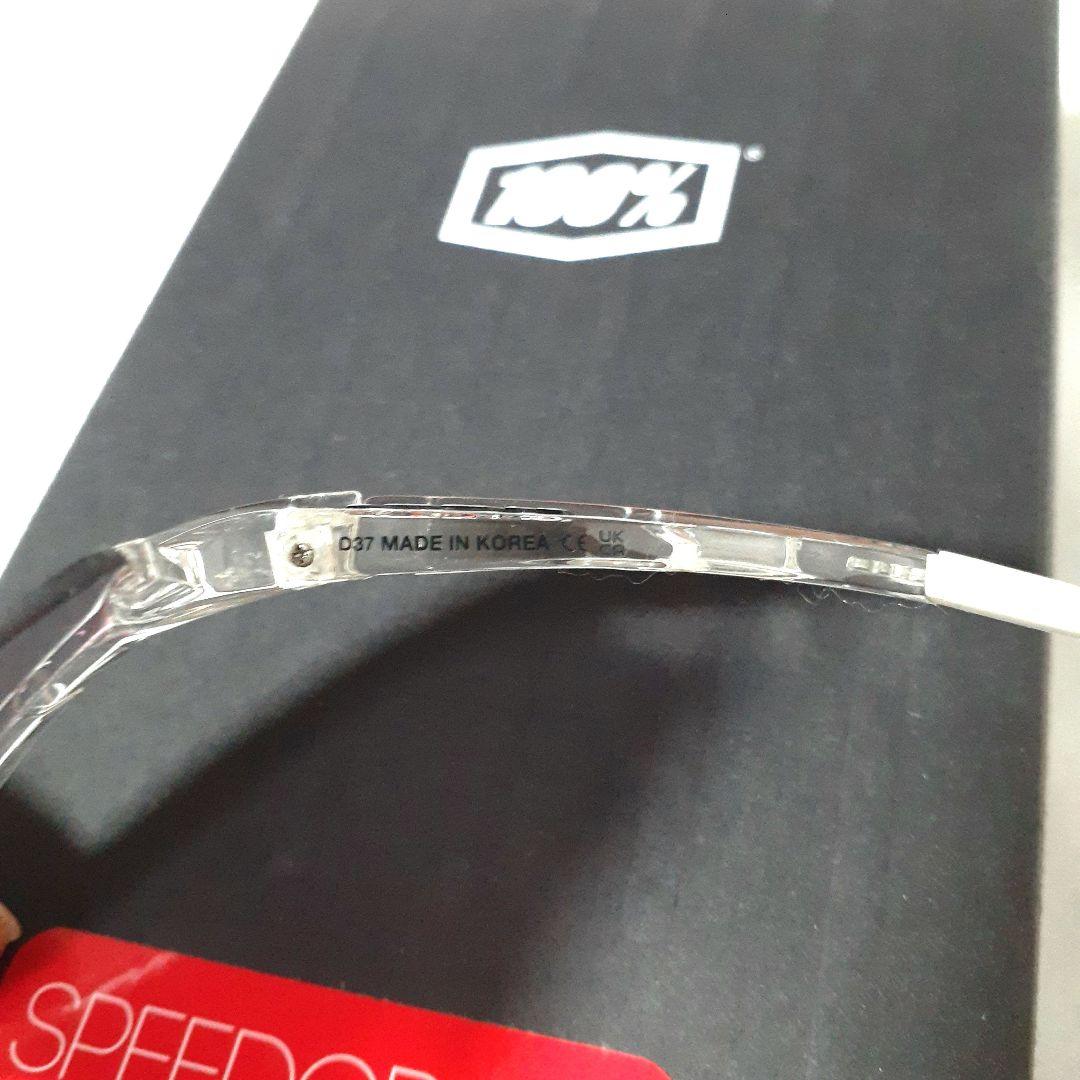 100% Speedcraft クリア レッド ワンハンドレッド サングラス