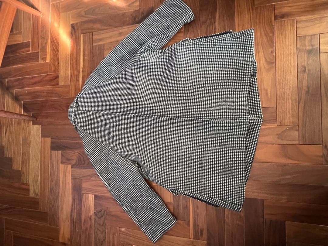 チェック柄ダブルブレストコート Mサイズ