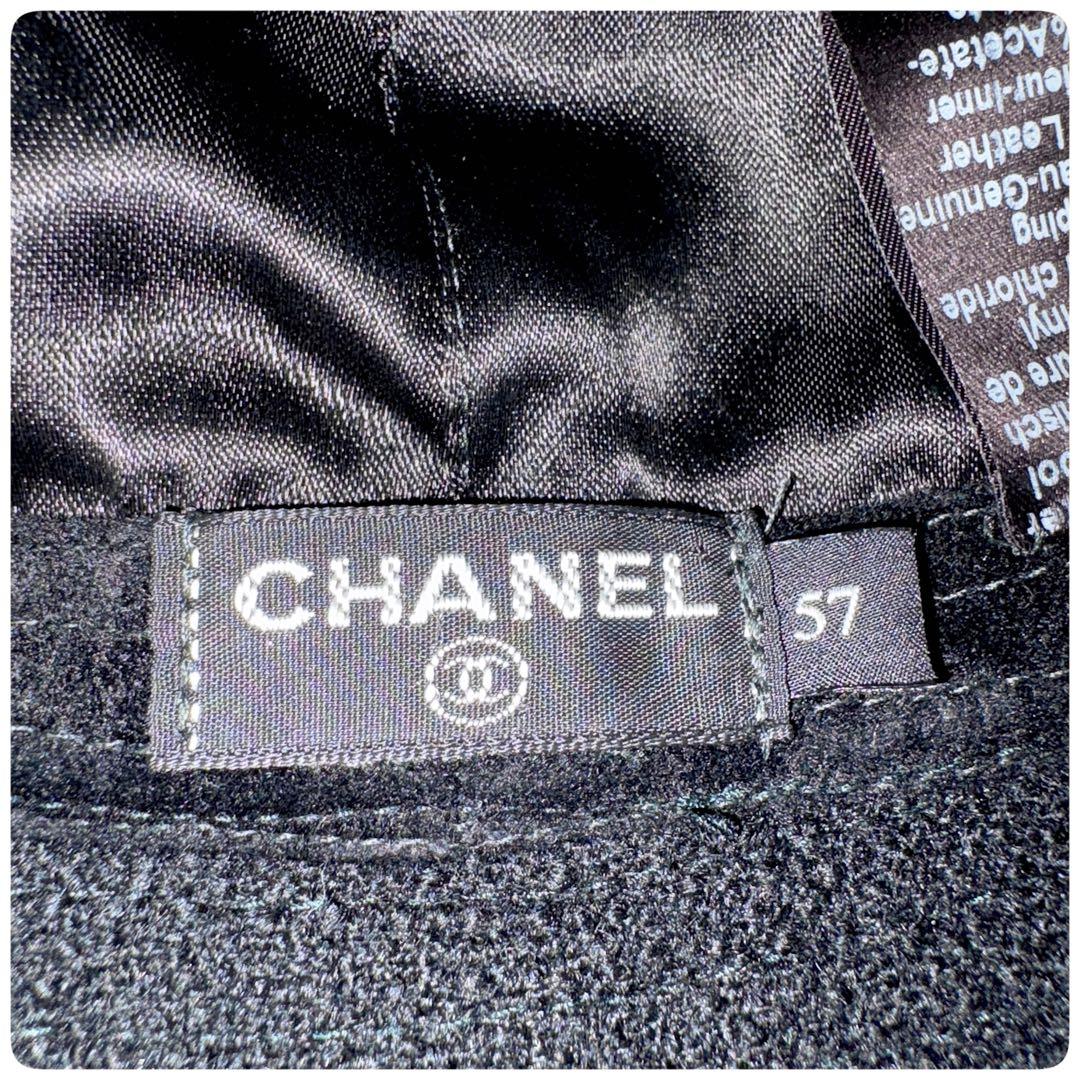 希少✨極美品 CHANEL シャネル バケットハット カメリア サイズ57 黒