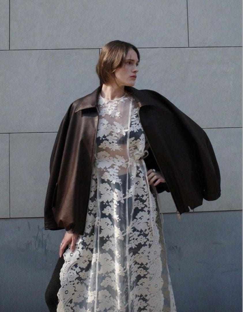 ジャケット・アウター CLANE FAKE LEATHER BALLOON JACKET