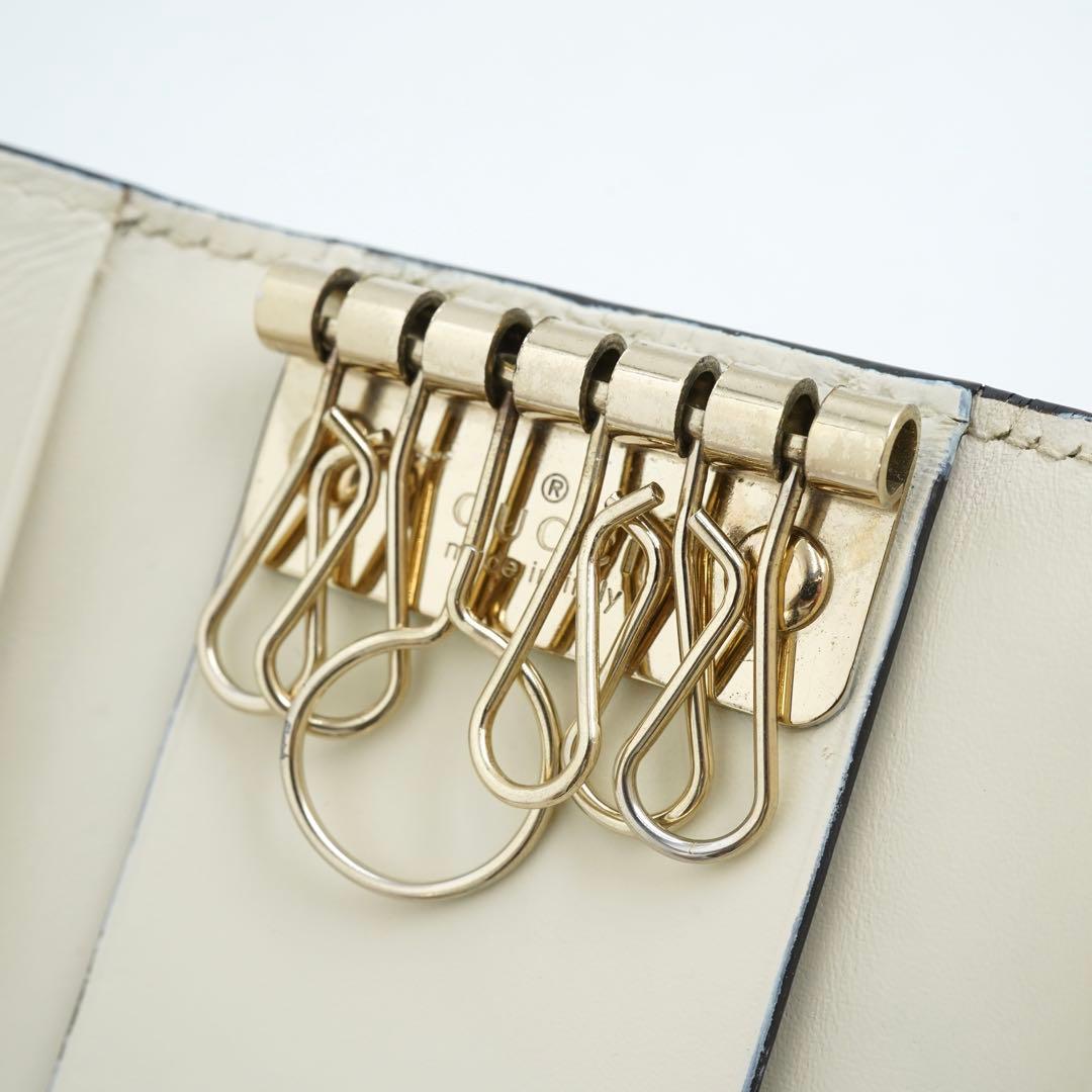 ✨未使用展示品✨　GUCCI キーケース　メイフェア　リボン　GGライン 6連