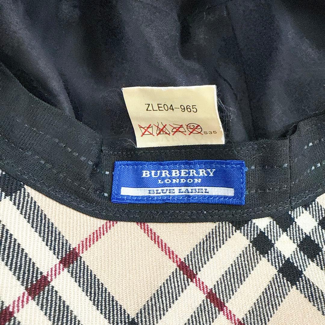 バーバリー ブルーレーベル ウール バケットハット ノバチェック バケハ 帽子