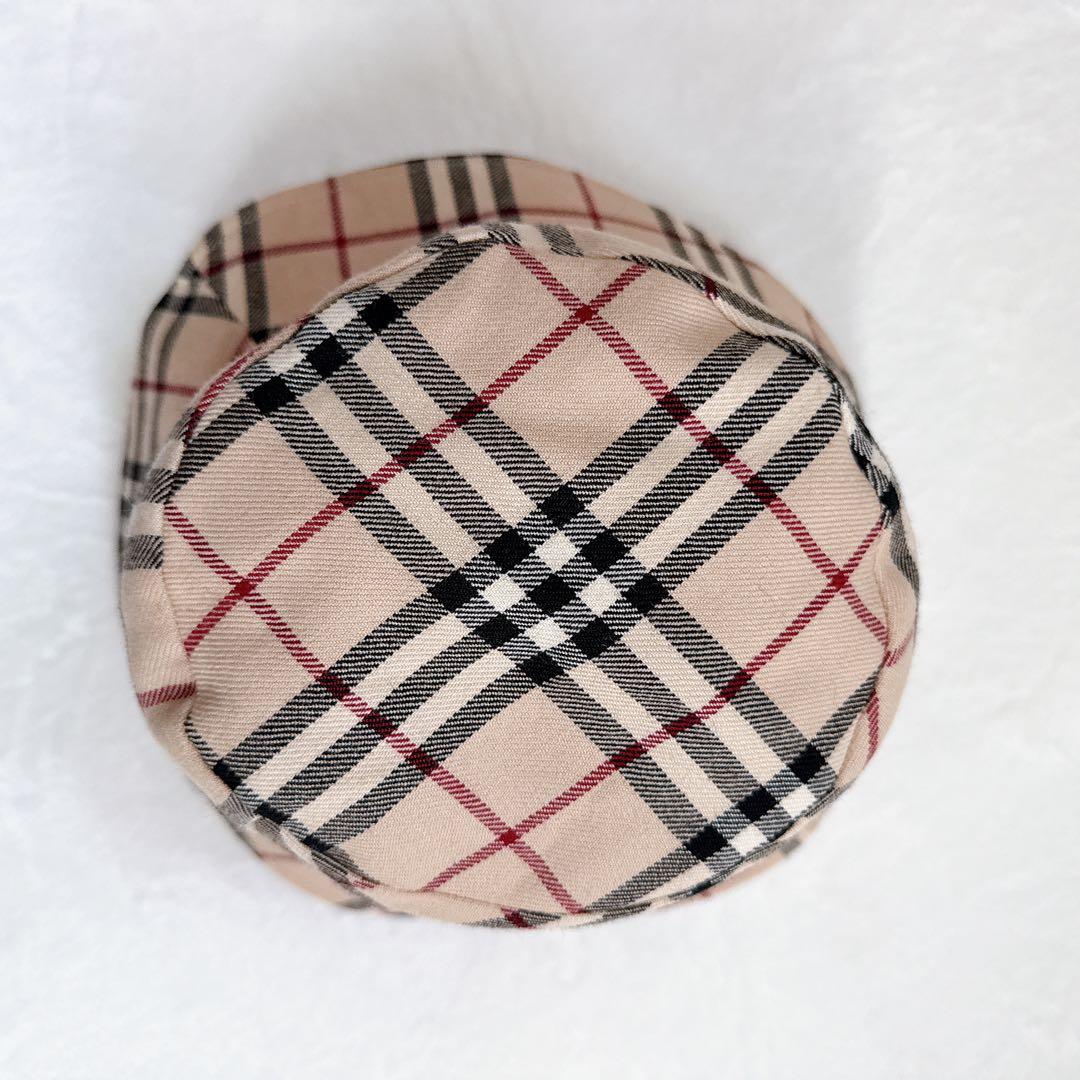 バーバリー ブルーレーベル ウール バケットハット ノバチェック バケハ 帽子