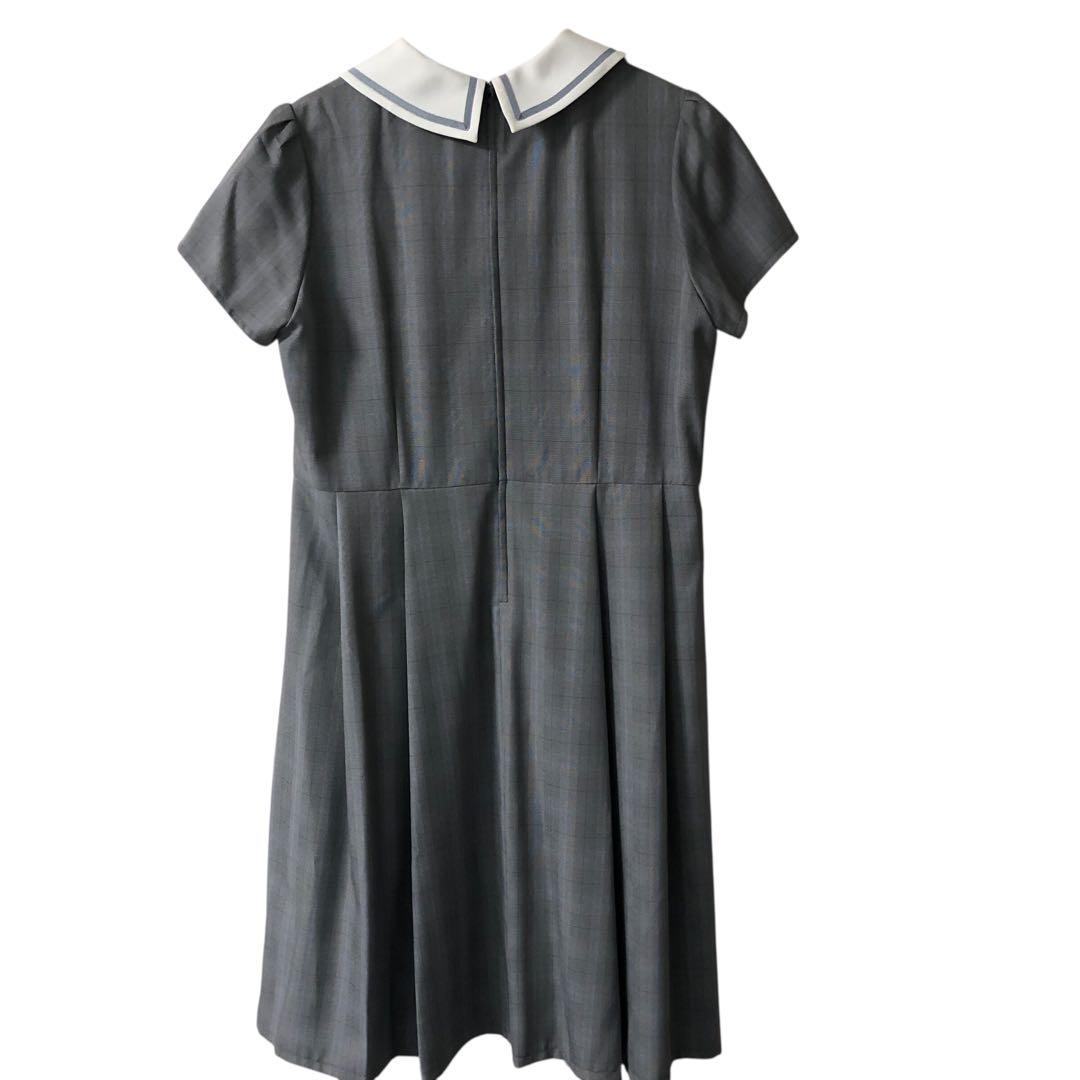 CHOPIN deux ショパンドゥ 半袖ワンピース リボン付き グレー165㎝
