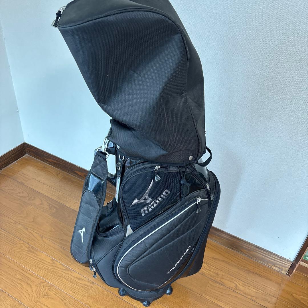 送料無料/超美品 MIZUNO高級キャディバックBLACK