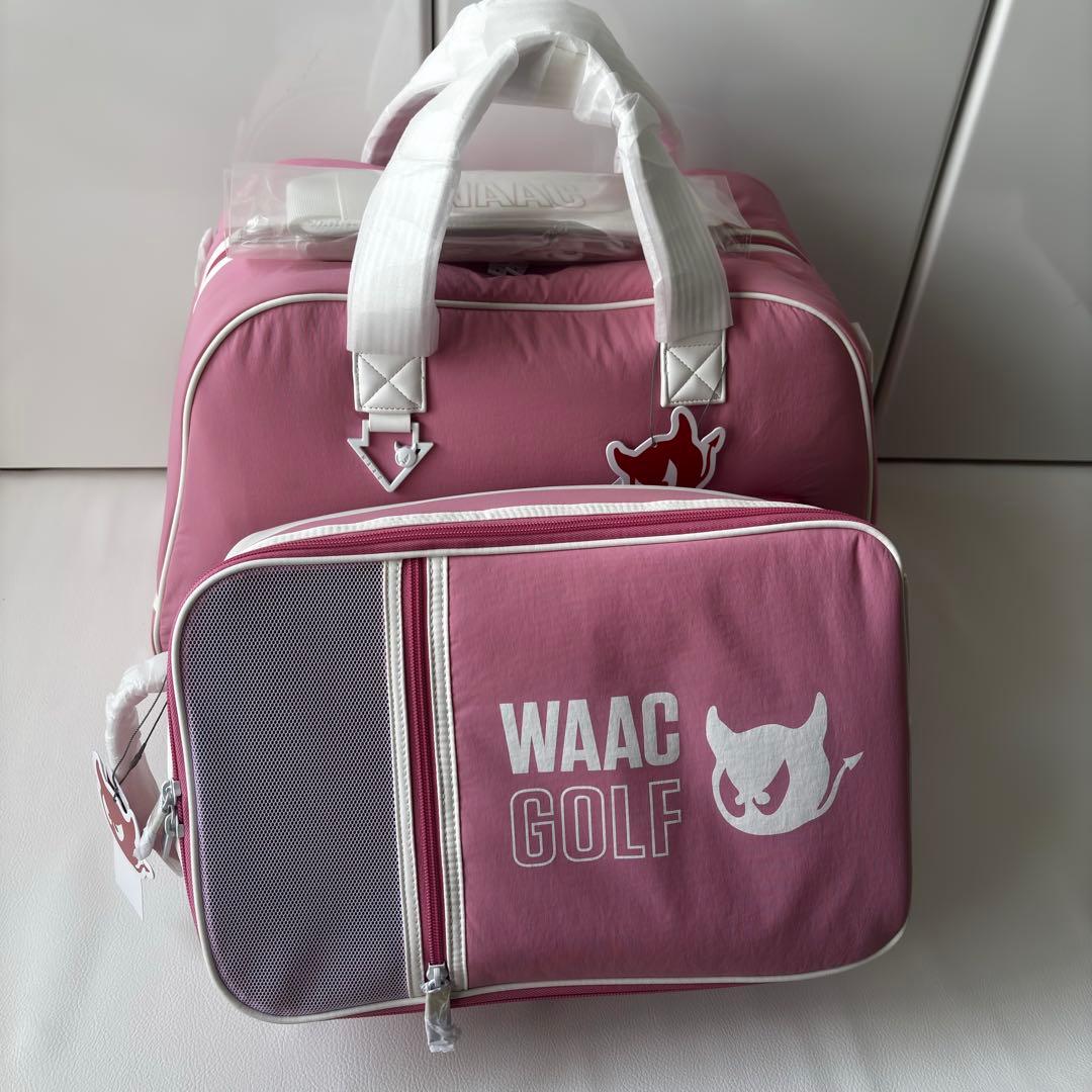 【新品】WAAC レディース　ボストンバッグ　シューズバック　ピンク　2点