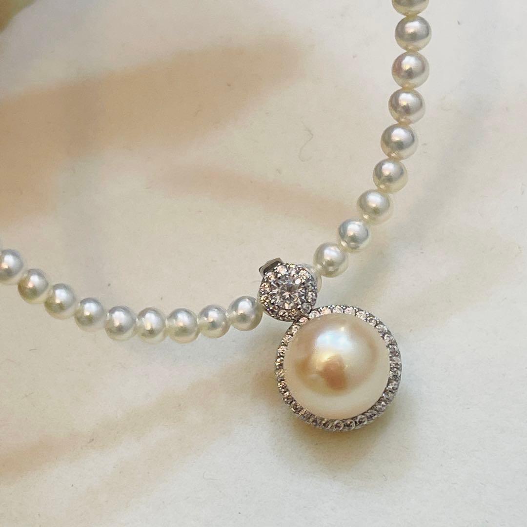 豪華絢爛　高級大珠 本真珠　パールトップペンダント　絶品光沢　 10mm