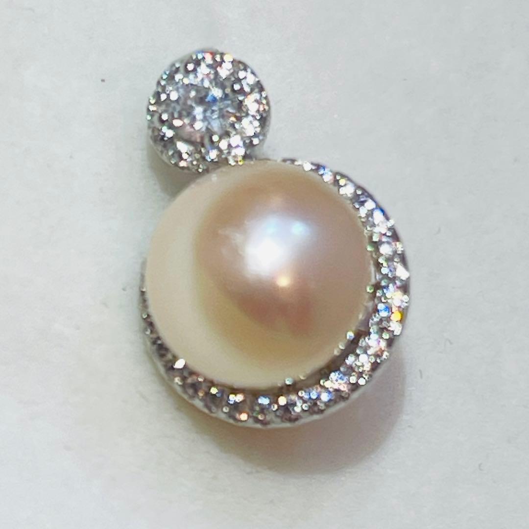 豪華絢爛　高級大珠 本真珠　パールトップペンダント　絶品光沢　 10mm