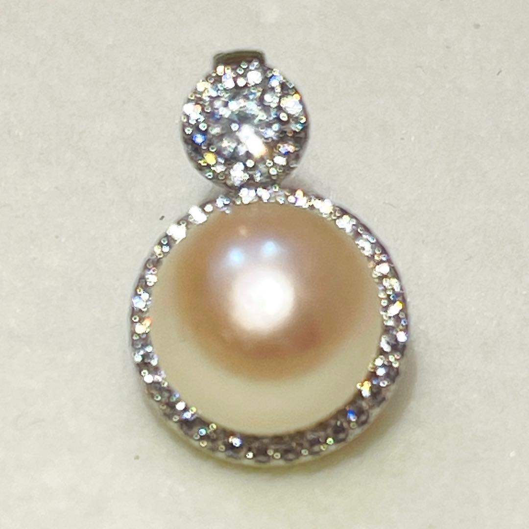 豪華絢爛　高級大珠 本真珠　パールトップペンダント　絶品光沢　 10mm