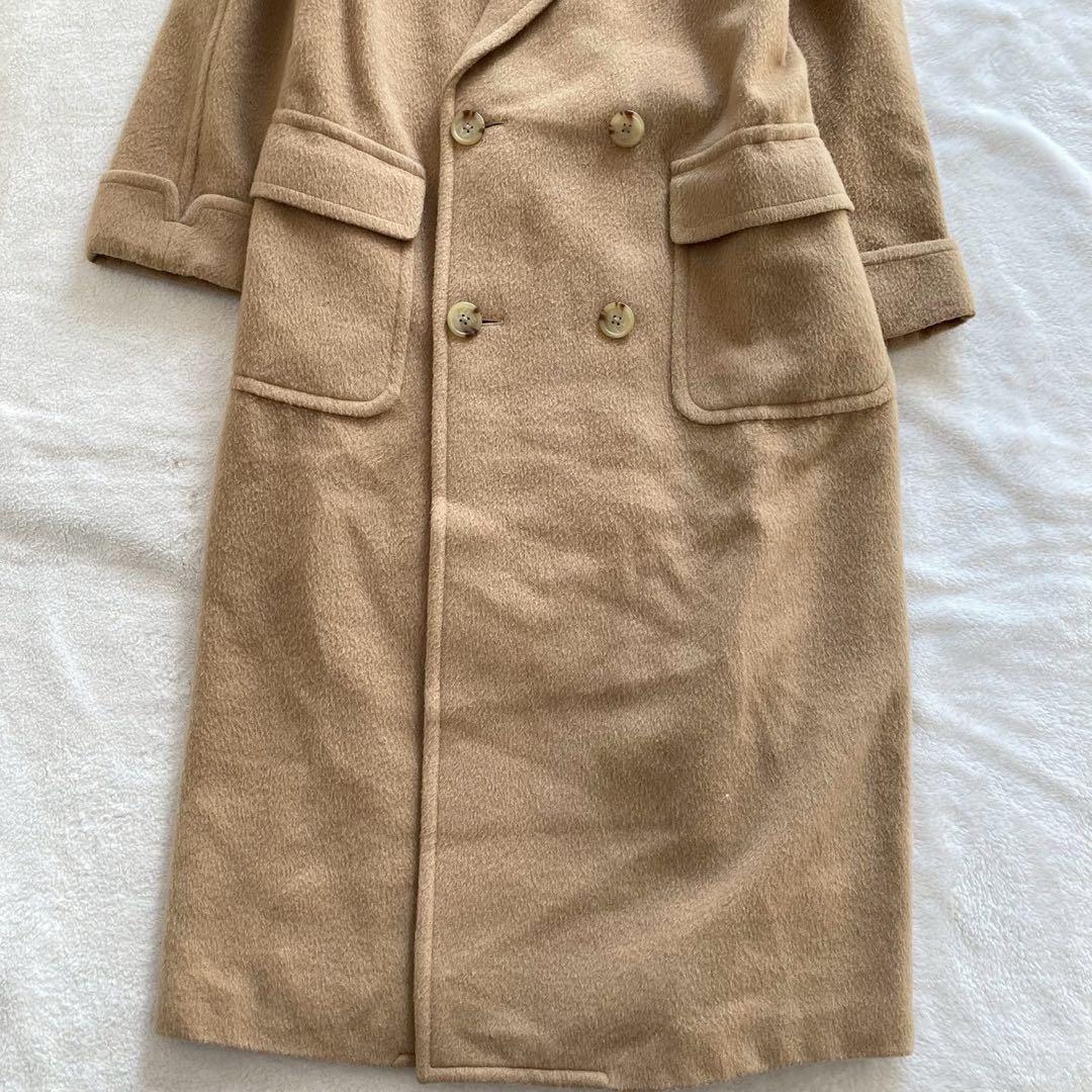 ラルフローレン ウール混 ダブル ロングコート 9号 ブラウン きれいめ 上質