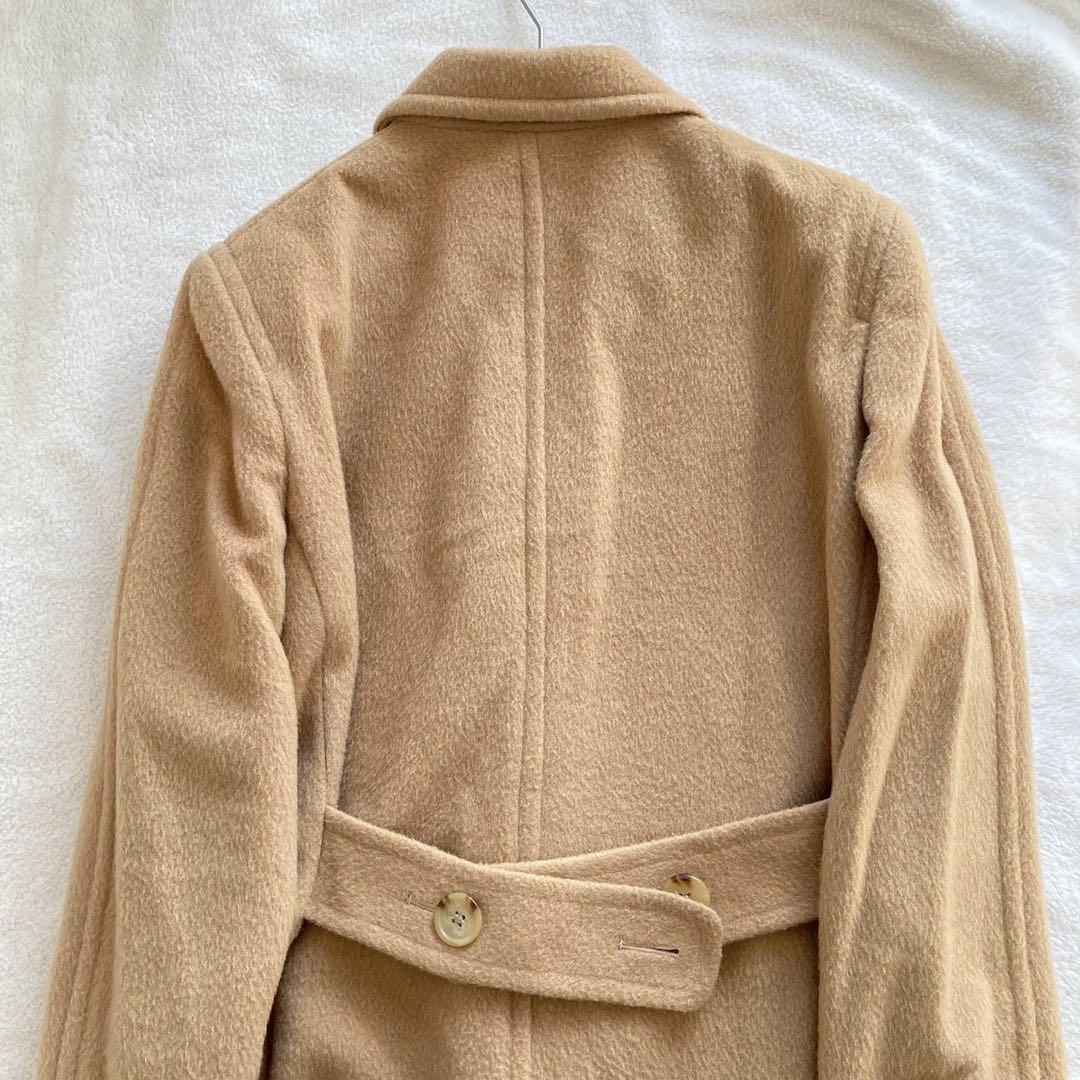 ラルフローレン ウール混 ダブル ロングコート 9号 ブラウン きれいめ 上質