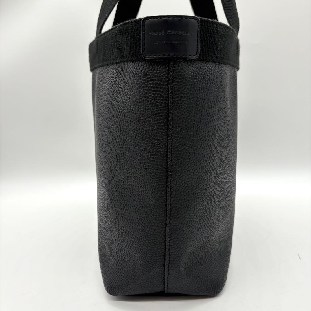 【美品】Herve Chapelier トートバッグ ブラック レザー