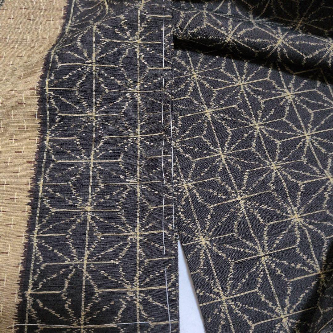 2/1 yoshie　東海道五十三次　麻柄　絣　長着　渋カッコイイ　セット