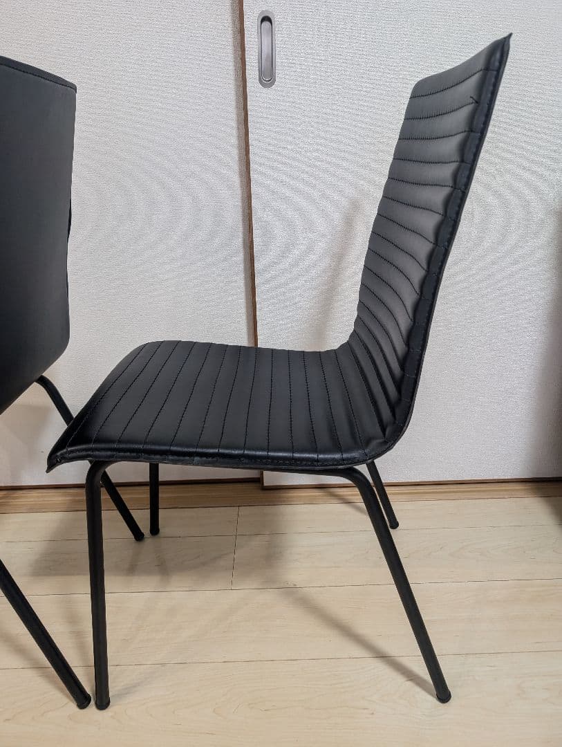 【美品】ニトリ ダイニングチェア クーボ BK 2脚セット
