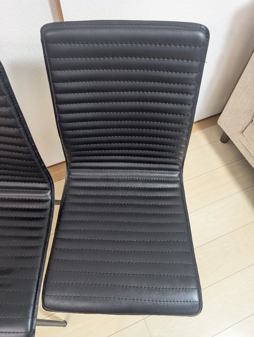 【美品】ニトリ ダイニングチェア クーボ BK 2脚セット