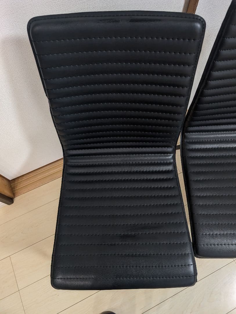 【美品】ニトリ ダイニングチェア クーボ BK 2脚セット
