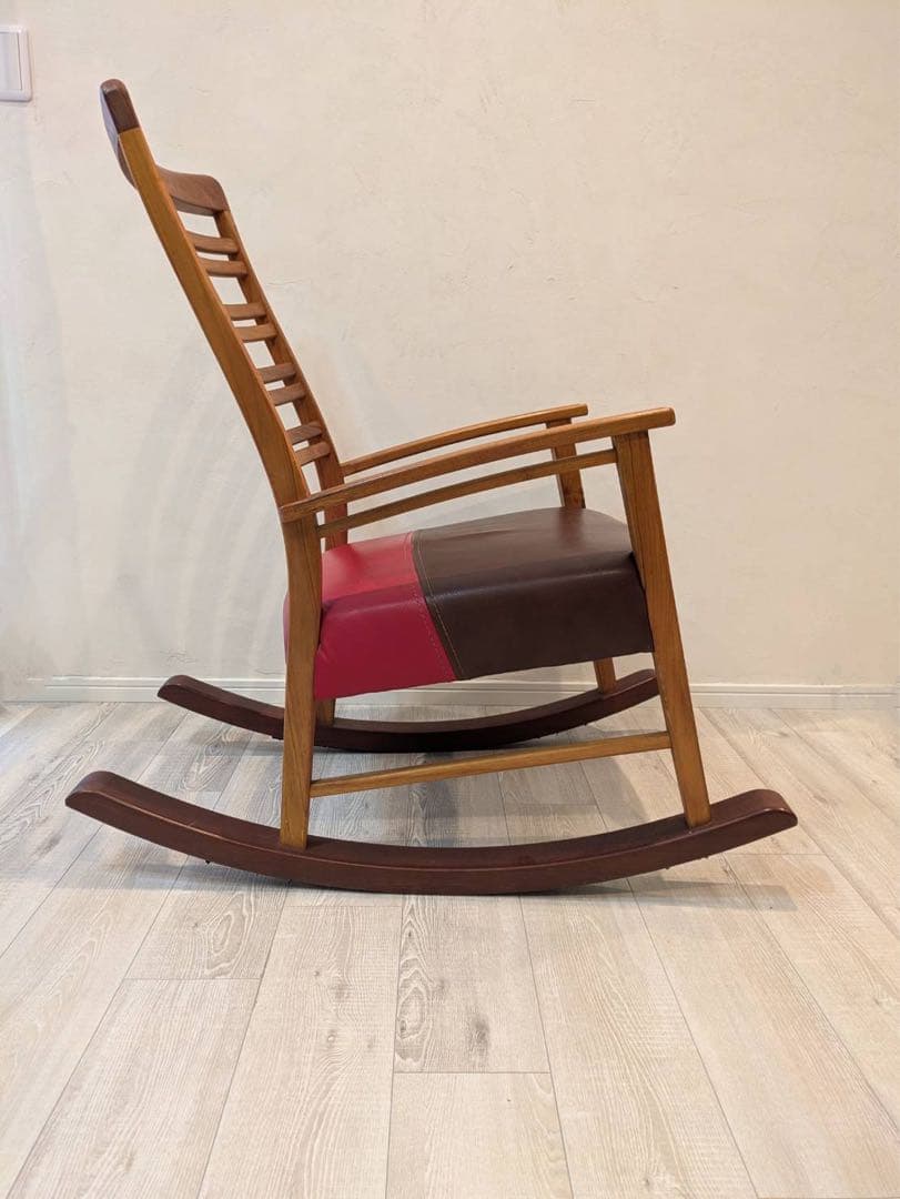 人気のロッキングチェア[BC工房]アームチェア手作り木製椅子USED品