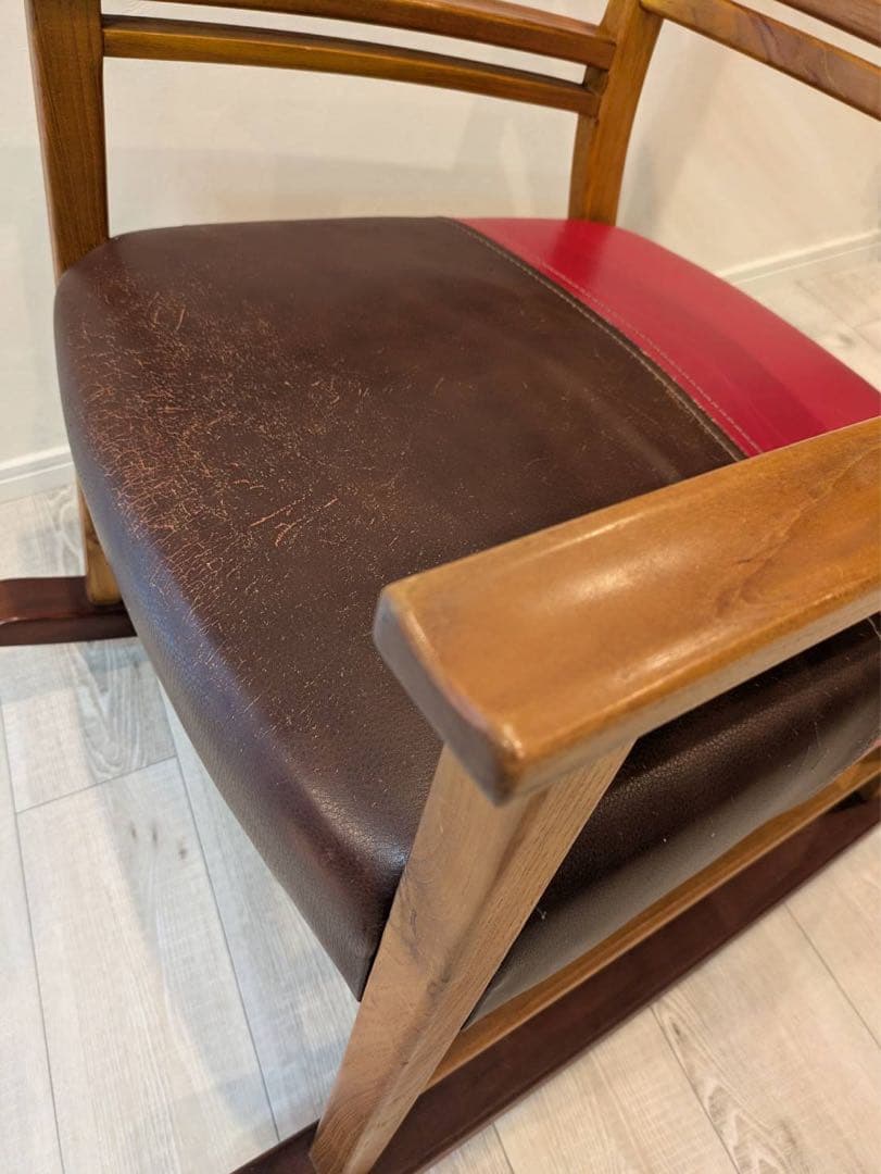 人気のロッキングチェア[BC工房]アームチェア手作り木製椅子USED品