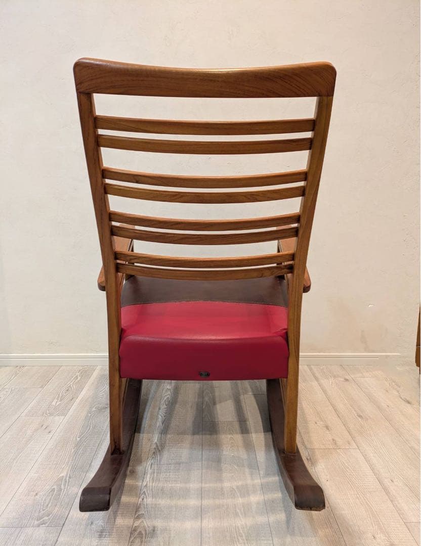 人気のロッキングチェア[BC工房]アームチェア手作り木製椅子USED品