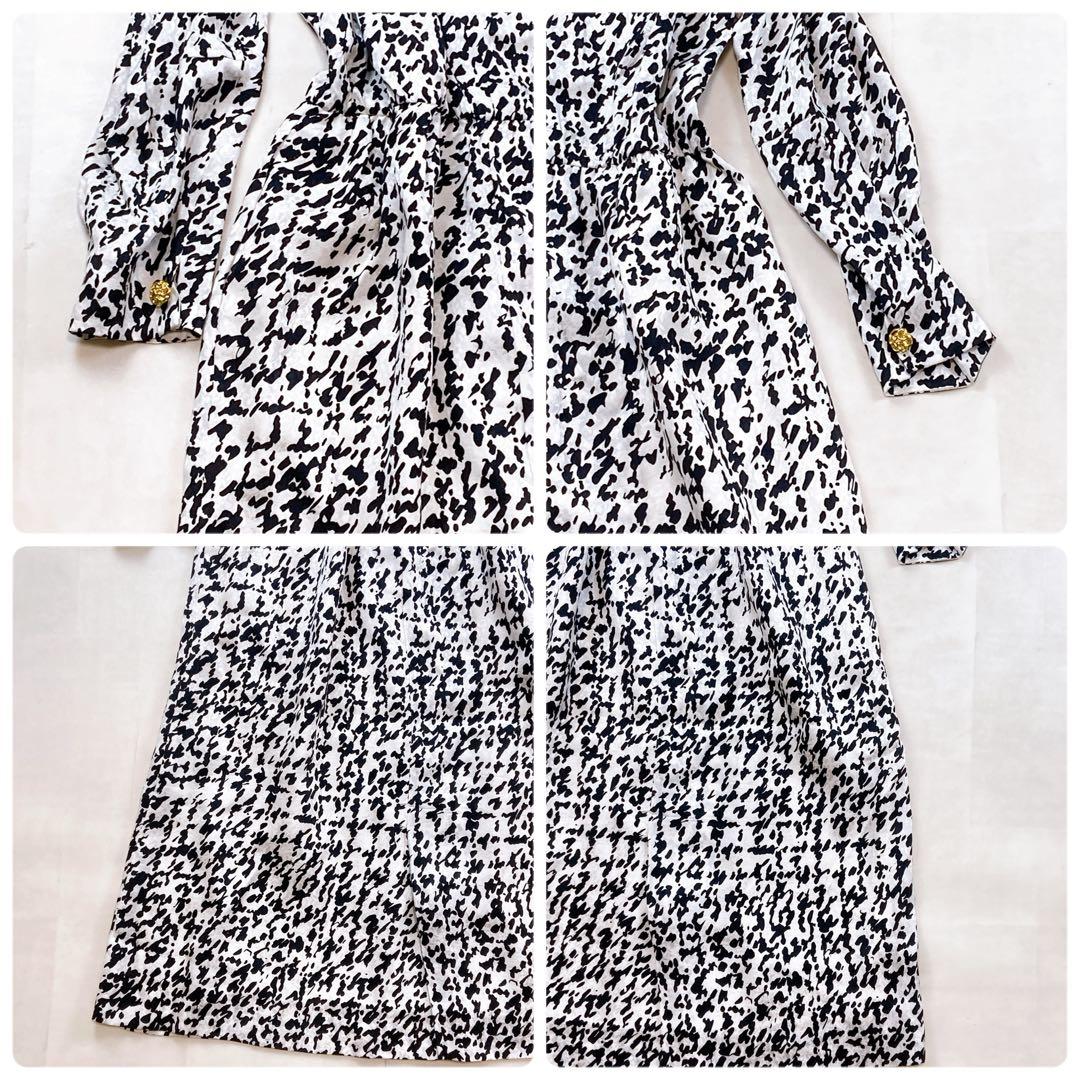 美品 総シルク ウエストゴム ジバンシー 総柄 金ボタン LL 大きいサイズ