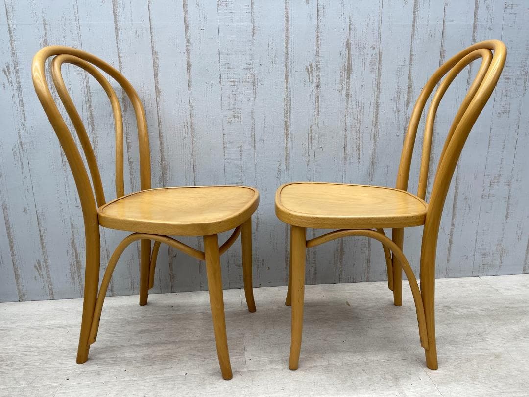 フランスベッド ベントウッドチェア 2脚 まとめて 曲木椅子 チェコスロバキア製