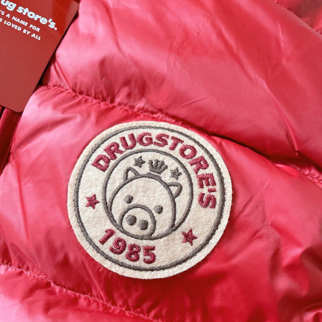 タグ付き drug store's ライトダウンベスト ブタ L レッド