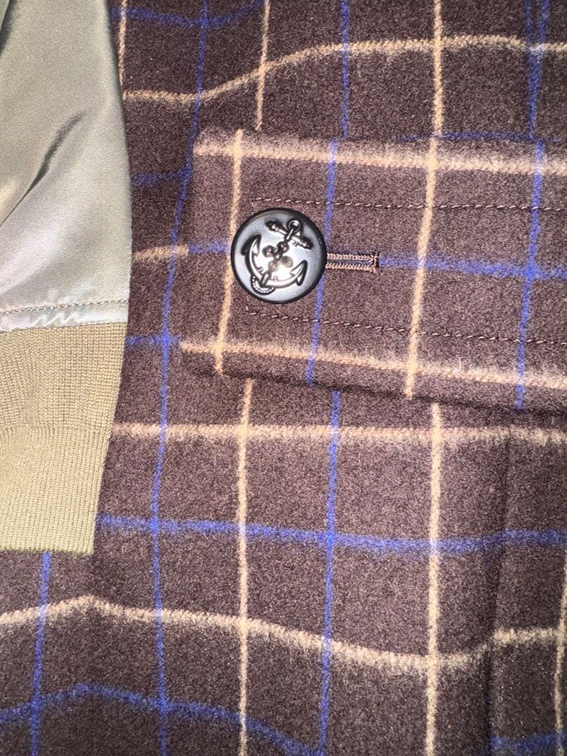 Sacai サカイ✰ コレクション美品クリーニング済　チェック　MA-1 コート