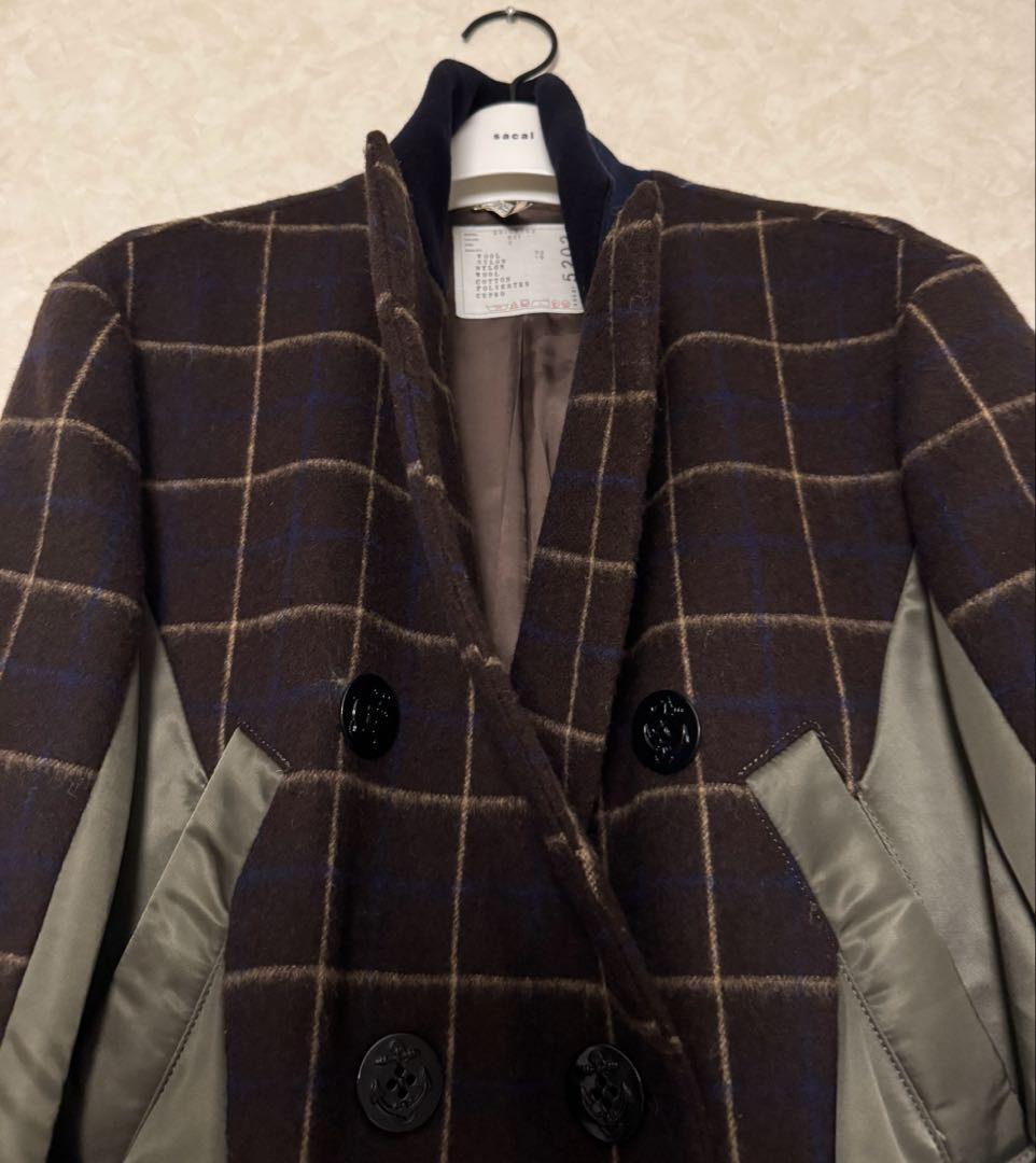 Sacai サカイ✰ コレクション美品クリーニング済　チェック　MA-1 コート