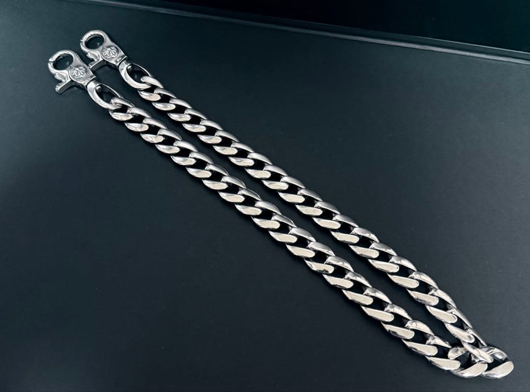 ウォレットチェーン クラシック ダブルクリップ シルバー925