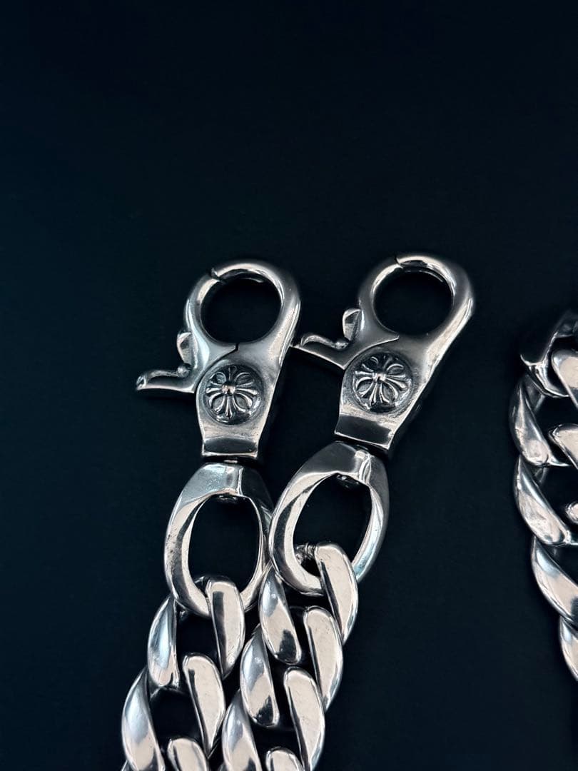 ウォレットチェーン クラシック ダブルクリップ シルバー925