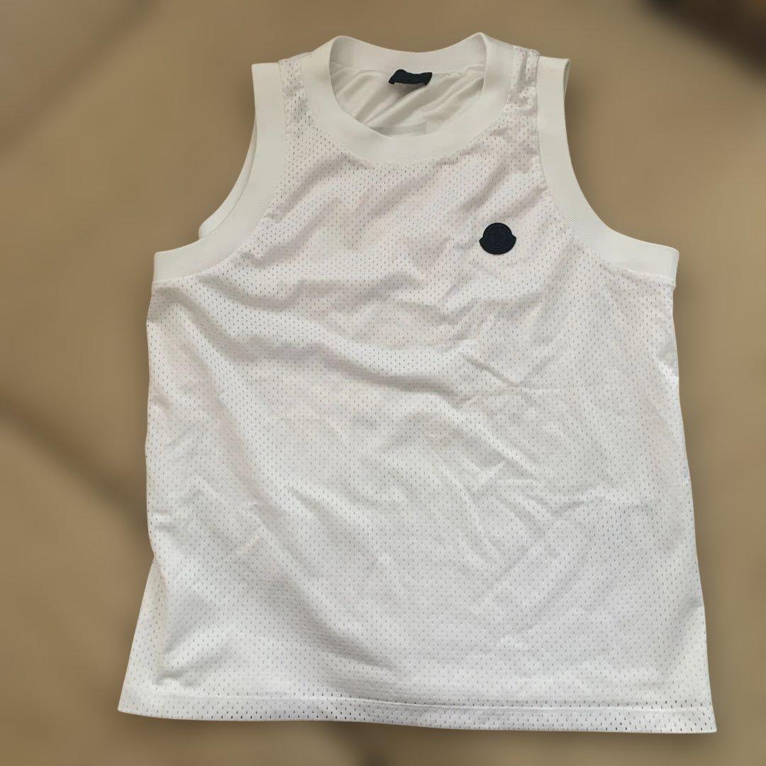 MONCLER メッシュタンクトップ ホワイト　モンクレール　魔裟斗