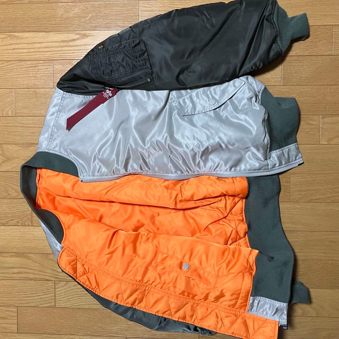 【新品】ALPHA INDUSTRIES MA-1 ジャケット アイスグレー L