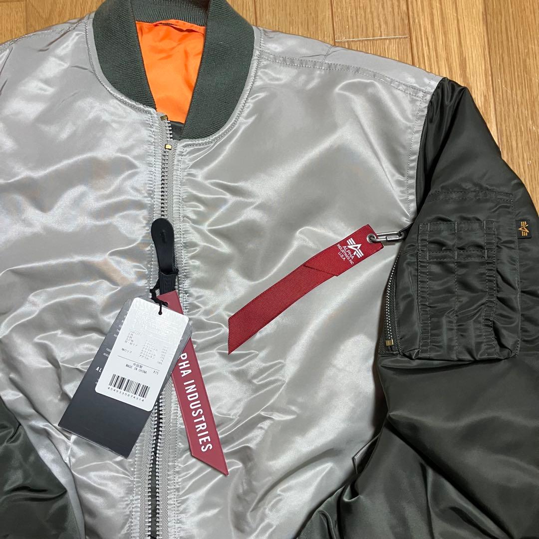 【新品】ALPHA INDUSTRIES MA-1 ジャケット アイスグレー L