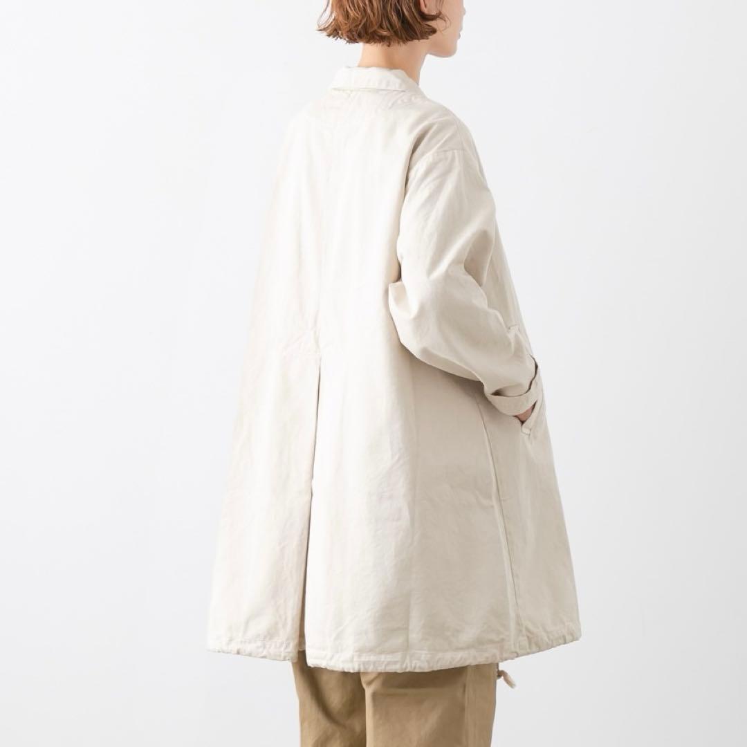 HARVESTY ハーベスティ オーバーハーフコート アイボリー サイズ1