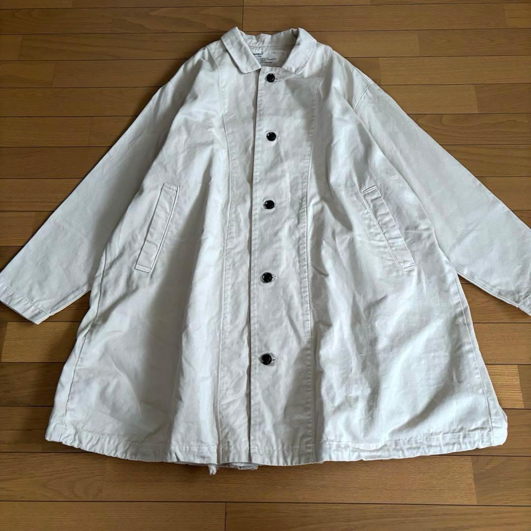 HARVESTY ハーベスティ オーバーハーフコート アイボリー サイズ1