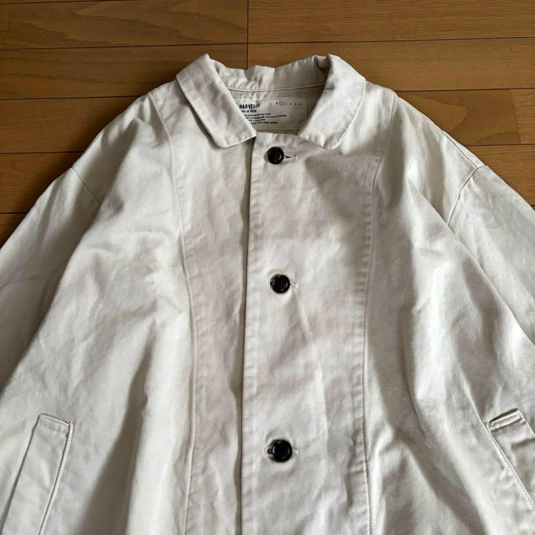 HARVESTY ハーベスティ オーバーハーフコート アイボリー サイズ1