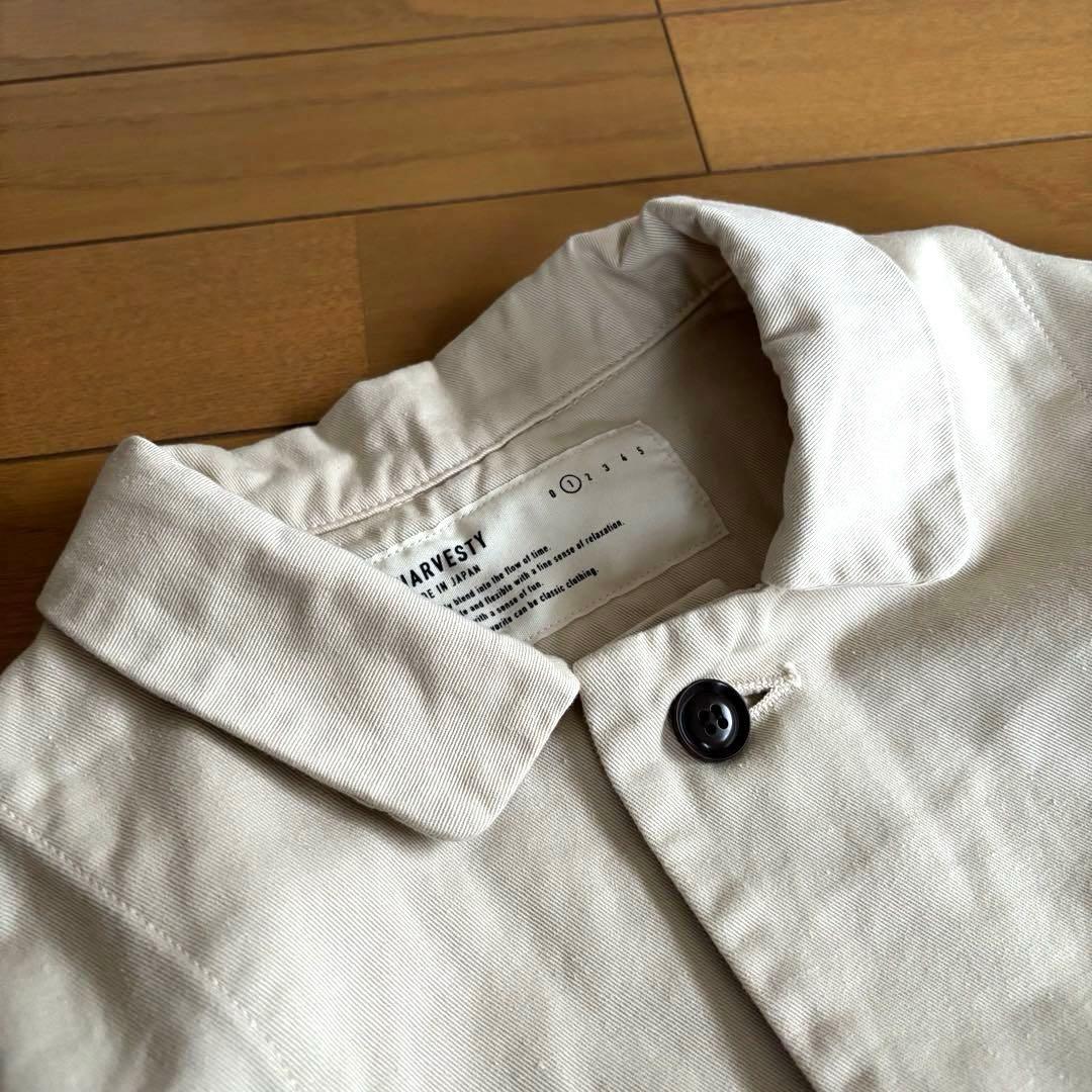 HARVESTY ハーベスティ オーバーハーフコート アイボリー サイズ1