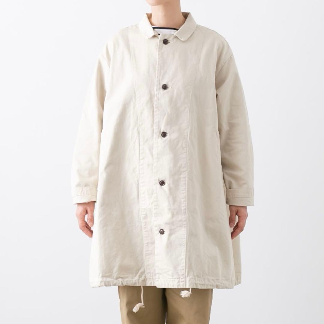 HARVESTY ハーベスティ オーバーハーフコート アイボリー サイズ1