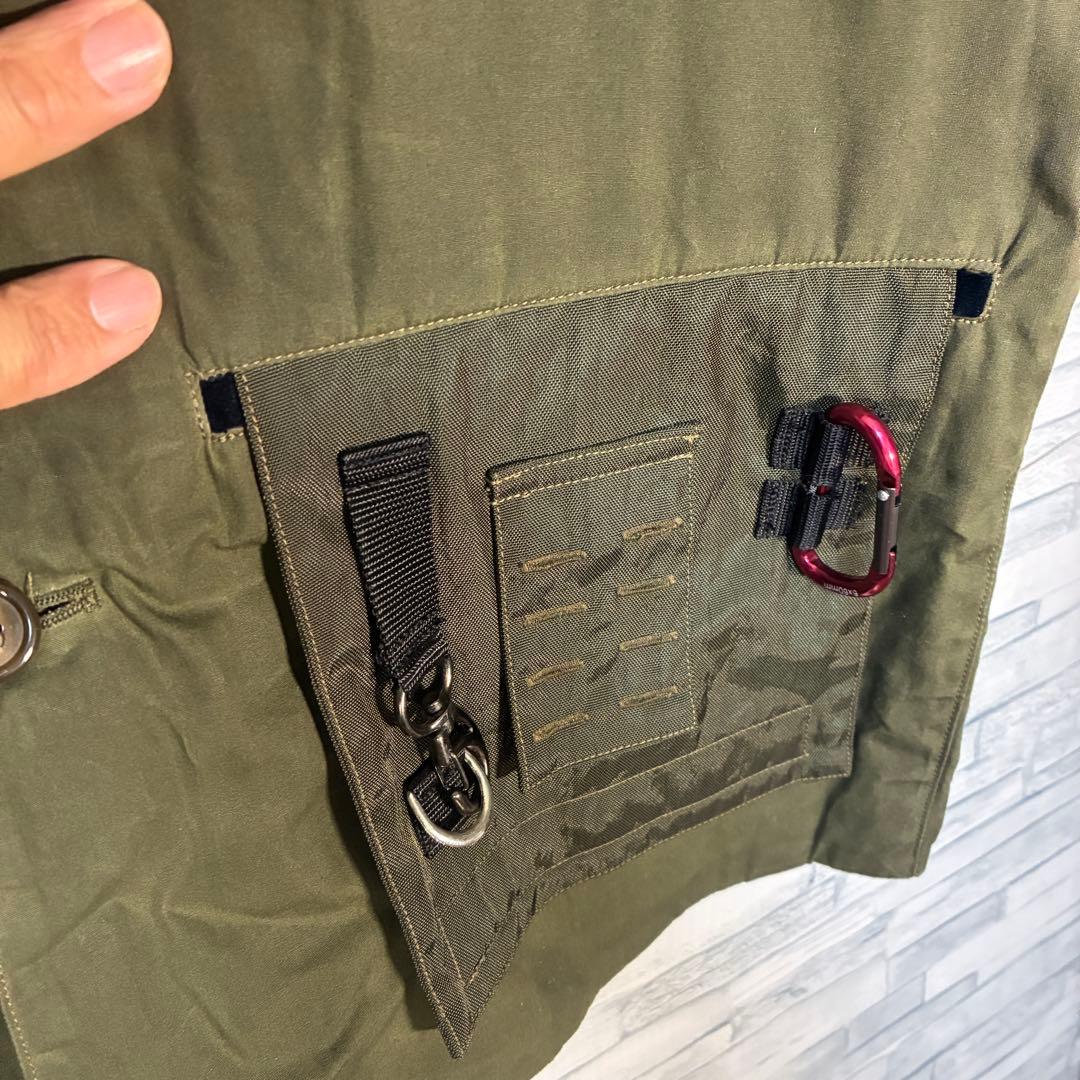 【ヴィンテージ】フラップベリーハンティングベストXL レザー多機能ポケット