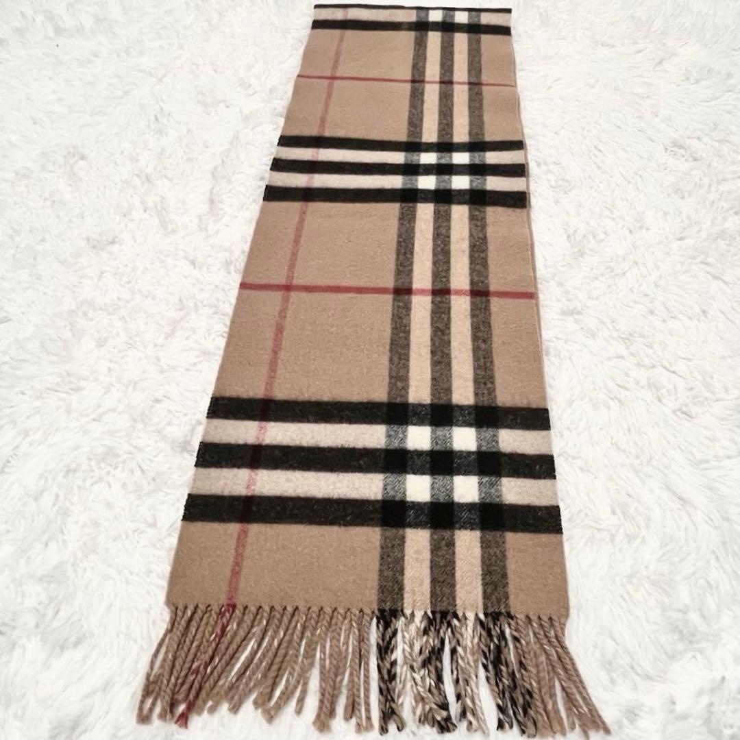 名作✨良品✨バーバリー ロンドン マフラー　メガチェック　カシミヤ　メリノウール