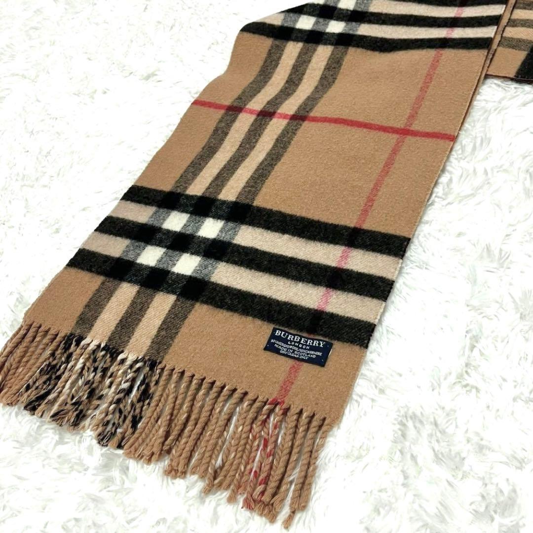 名作✨良品✨バーバリー ロンドン マフラー　メガチェック　カシミヤ　メリノウール