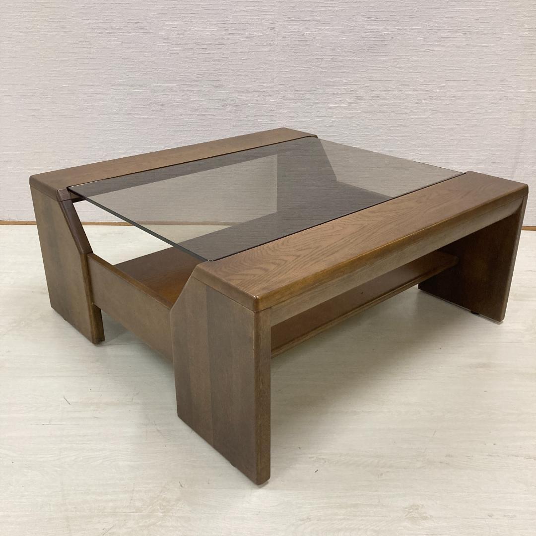 【カリモク】ガラステーブル　センターテーブル　ローテーブル　リビングテーブル