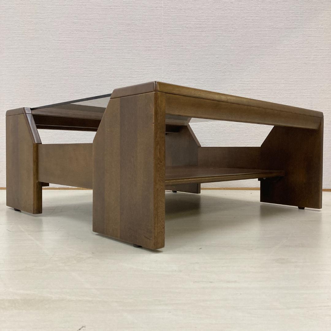 【カリモク】ガラステーブル　センターテーブル　ローテーブル　リビングテーブル