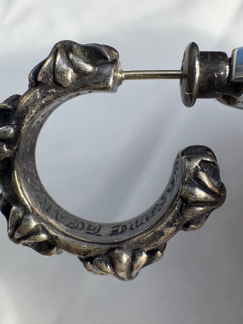 CHROME HEARTS HOOP CROSS SML クロムハーツ　ピアス